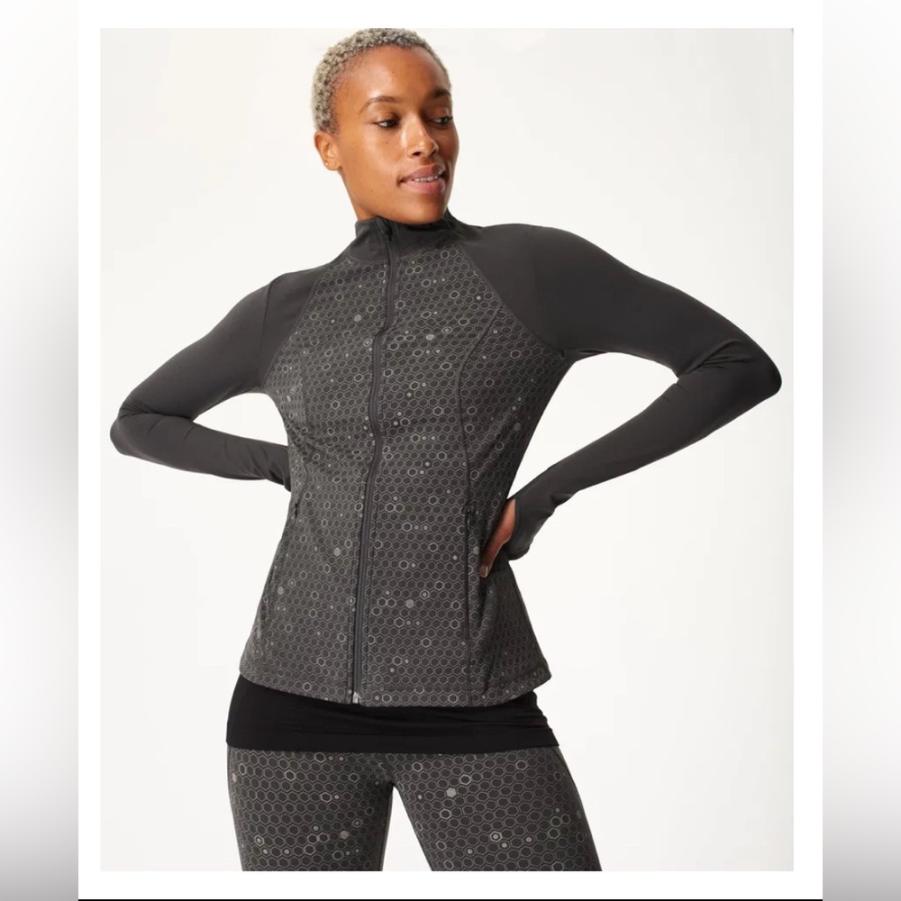 Sweaty Betty Power Reflective Gym Zip Through Jacket - Medium
